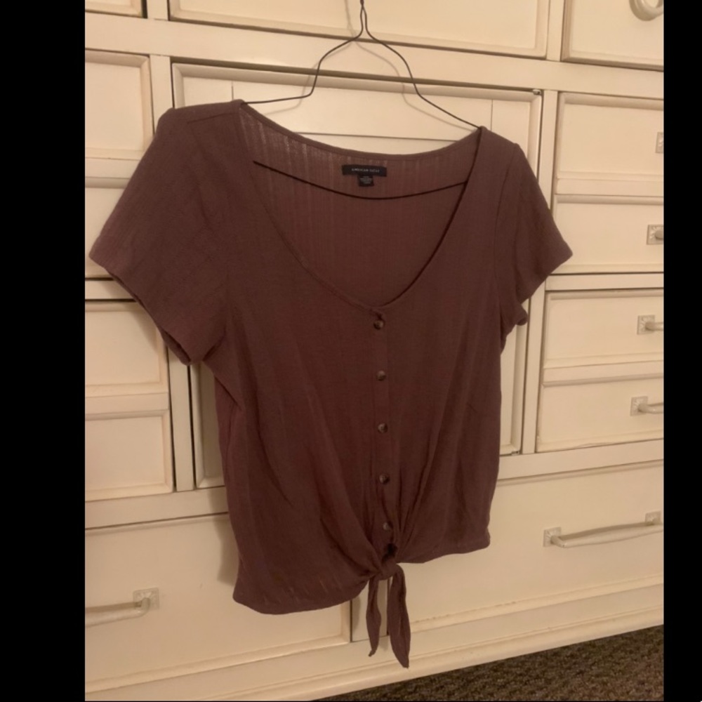 Purple American Eagle short sleeve shirt